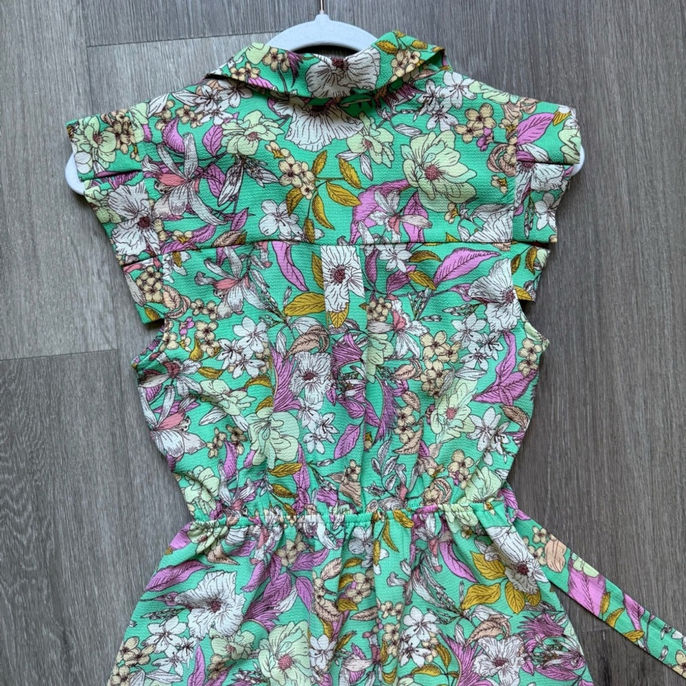 Monteau Mint Green Floral Midi Dress - Picture 9 of 10